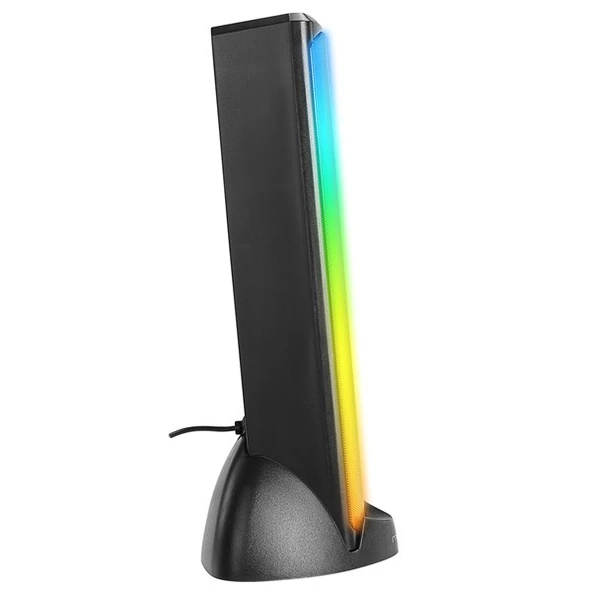 MIKADO MD-183 2.0 3W*2 Bluetooth Siyah RGB Aydınlatmalı USB + 3.5mm USB 5V Speaker Hoparlör - Resim 3
