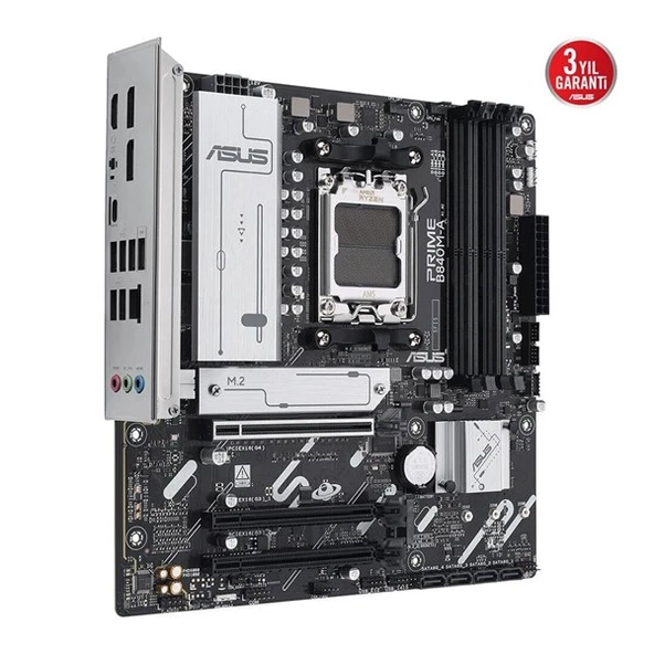 ASUS PRIME B840M-A CSM DDR5 HDMI DP PCIE 4.0 AM5 mATX KURUMSAL ANAKART - Resim 2