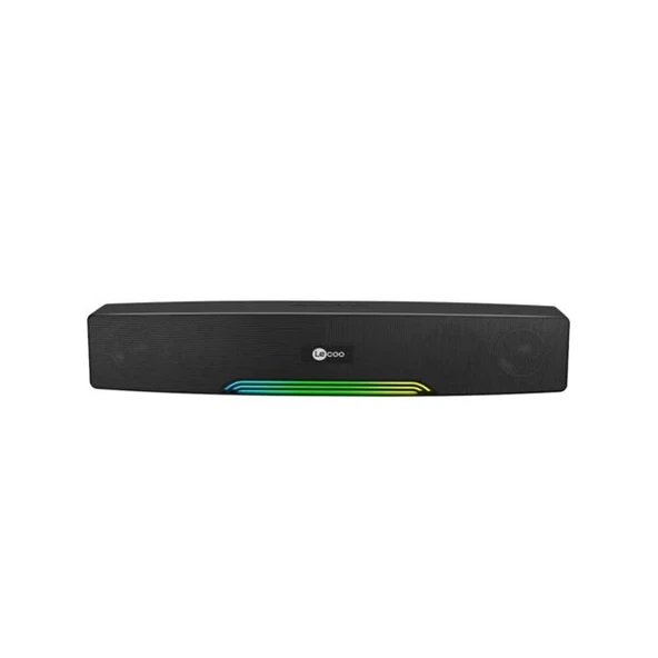 LENOVO LECOO DS109 Stereo Bluetooth AUX-TF/USB Siyah 10w RMS Soundbar Speaker RGB Ledli - Resim 2