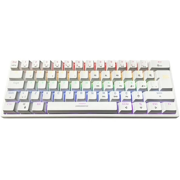 GameBooster GB-G11 GHOST Rainbow Aydınlatmalı Beyaz Mekanik Klavye - 2