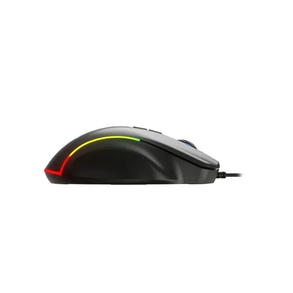 LENOVO LECOO MS140 USB RGB Led Aydınlatmalı 6400dpi Gaming Optic Siyah Mouse - 6
