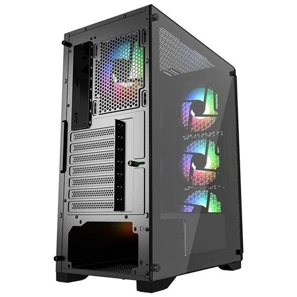POWERBOOST 600W 80+ PB-PS5847B Gaming Mid-Tower PC Kasası - 4