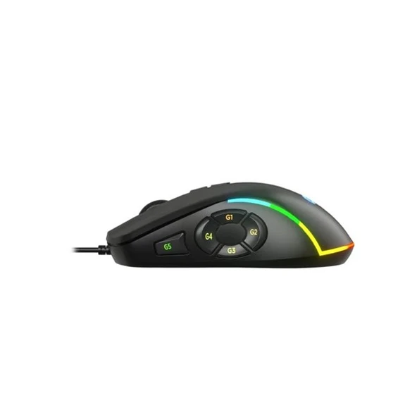LENOVO LECOO MS140 USB RGB Led Aydınlatmalı 6400dpi Gaming Optic Siyah Mouse - 7