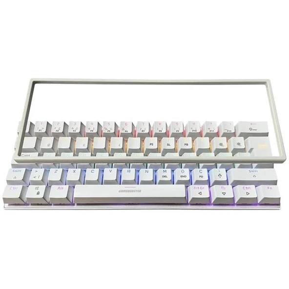 GameBooster GB-G11 GHOST Rainbow Aydınlatmalı Beyaz Mekanik Klavye - 3