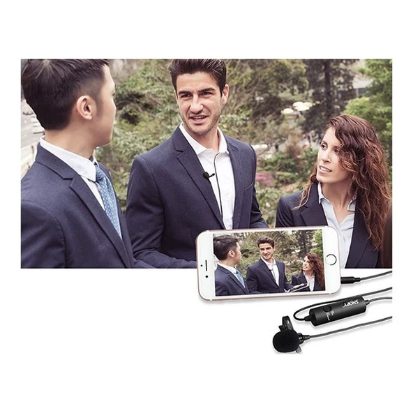 Snopy SN-100M Siyah Akıllı Telefon ve Youtuber Yaka Mikrofonu - 4