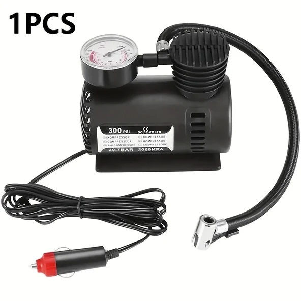 Plastik Gövdeli Siyah Mini Hava Kompresörü - 4