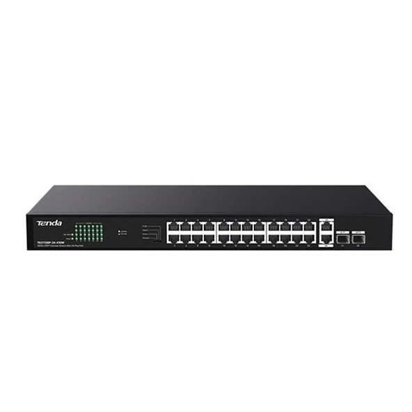 TENDA 24port TEG1128P-24-410W GIGABIT 2-SFP 410W TAM POE YÖNETİLEMEZ SWITCH ürün görseli
