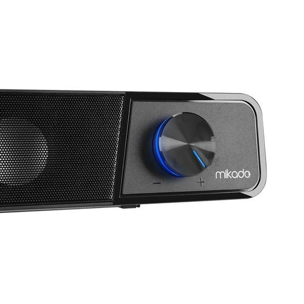 Mikado MD-69S Siyah 3Wx2 Led Işıklı Multimedia Soundbar Speaker - 4