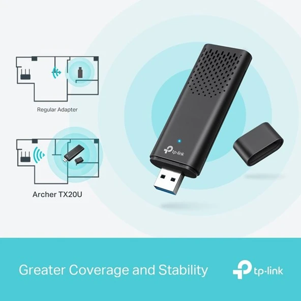 TP-LINK ARCHER TX20U AX1800 Dual Band Wi-Fi 6 Bluetooth Kablosuz Usb Adaptör - 4