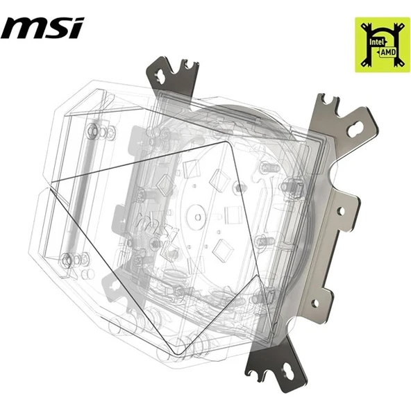 MSI 240MM MAG CORELIQUID I240 RGB AM5-1700P SIVI SOĞUTMALI İŞLEMCİ FANI BEYAZ - 4