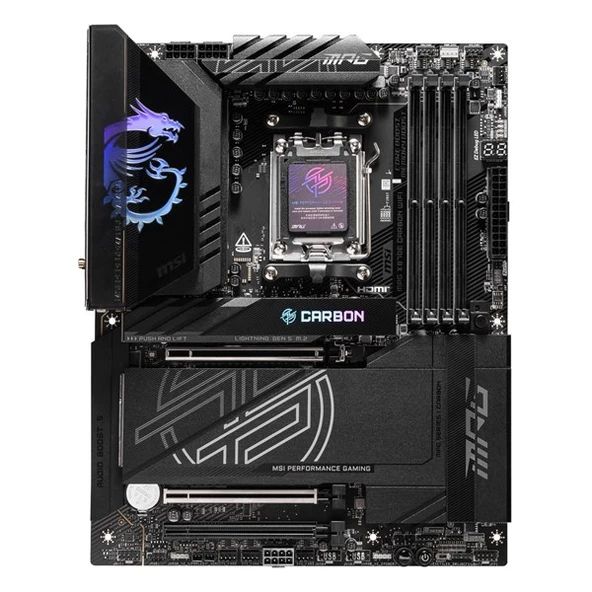 MSI MPG X870E CARBON WIFI-7 DDR5 HDMI DP PCIe 16X v5.0 AM5 ATX - Resim 5