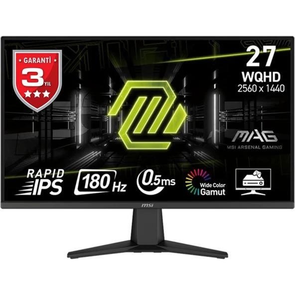 MSI 27" FLAT IPS MAG 275QF 1MS 180HZ HDMI-DP GAMING MONİTÖR 2560X1440