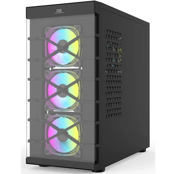 POWERBOOST PB-GR222BB 7-RGB FANLI GAMING MID-TOWER PC KASASI - 2