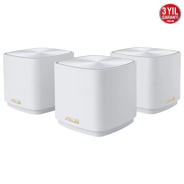 ASUS ZENWIFI AX XD4 PLUS AX1800 ROUTER BEYAZ 3-lü paket