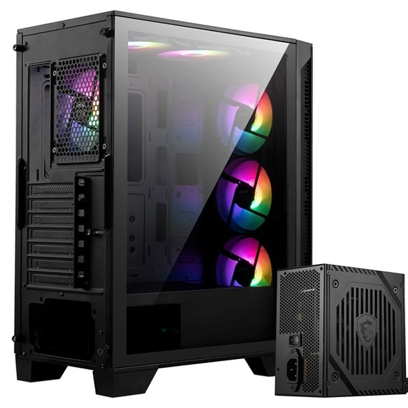 MSI 650W 80+ BRONZE MAG FORCE 120A B65 GAMING MID-TOWER PC KASASI - Resim 4