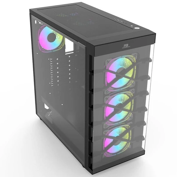 POWERBOOST PB-GR222BB 7-RGB FANLI GAMING MID-TOWER PC KASASI - 3