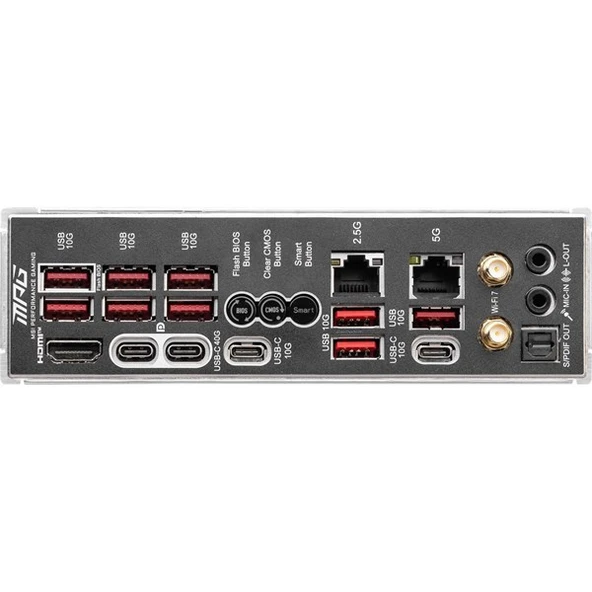 MSI MPG X870E CARBON WIFI-7 DDR5 HDMI DP PCIe 16X v5.0 AM5 ATX - Resim 6