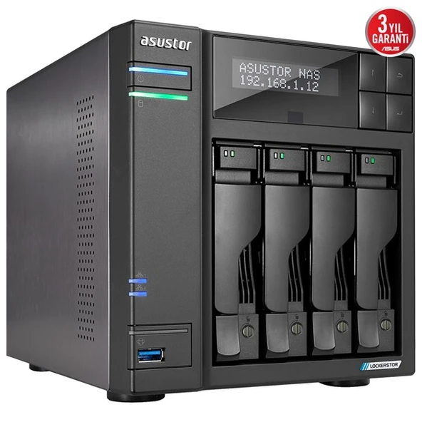 ASUSTOR LOCKERSTOR 4 Gen2 AS6704T-16GB CELERON N5105-16GB RAM-4diskli Nas Server (Disksiz) - 2