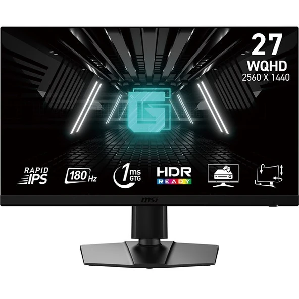 MSI 27" RAPID IPS G272QPF E2 1MS 180HZ HDMI-DP PIVOT GAMING MONİTÖR 2560X1440 ürün görseli