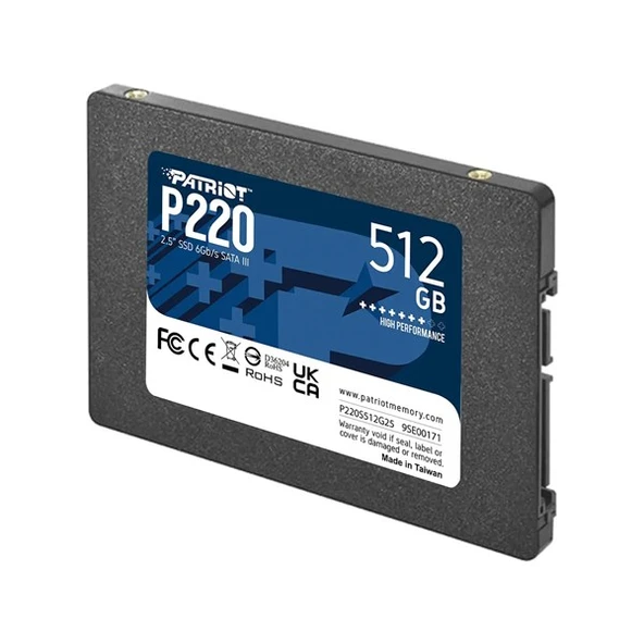 PATRIOT 512GB P220 P220S512G25 550-500MB/s SATA-3 SSD DİSK - 2