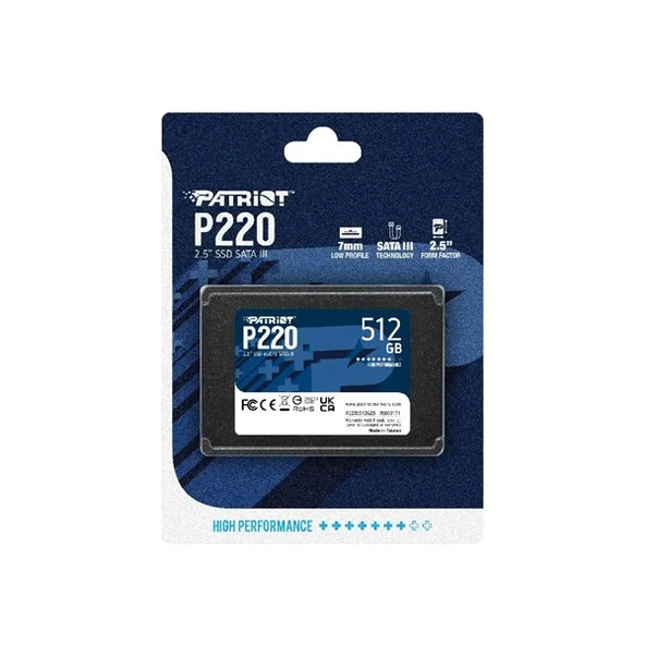 PATRIOT 512GB P220 P220S512G25 550-500MB/s SATA-3 SSD DİSK - 4