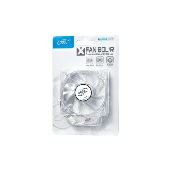 DEEPCOOL Xfan 80L/R Kırmızı Ledlı Kasa Fanı 80Mm - 3