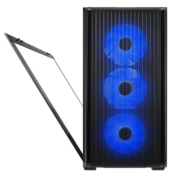 RAMPAGE CRAFT 4-RGB FANLI GAMING MID-TOWER PC KASASI SİYAH - 5