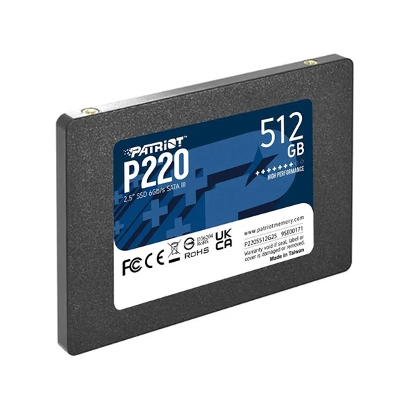 PATRIOT 512GB P220 P220S512G25 550-500MB/s SATA-3 SSD DİSK - 3