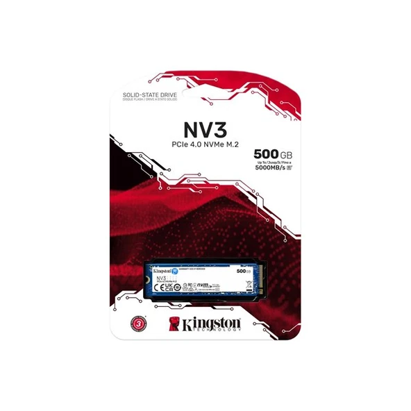 KINGSTON 500GB NV3 SNV3S/500G 5000-3000MB/s M2 NVME GEN4 DİSK - 3