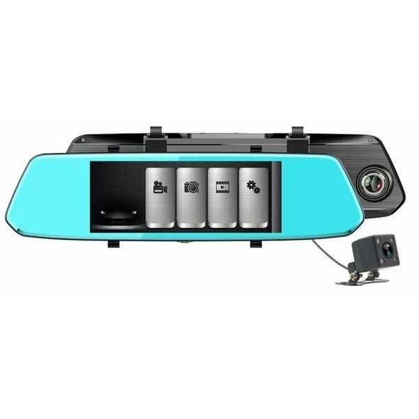 TWOGO GO-800F Araç İçi Ayna Tipi Kamera 7" Ekranlı - 4