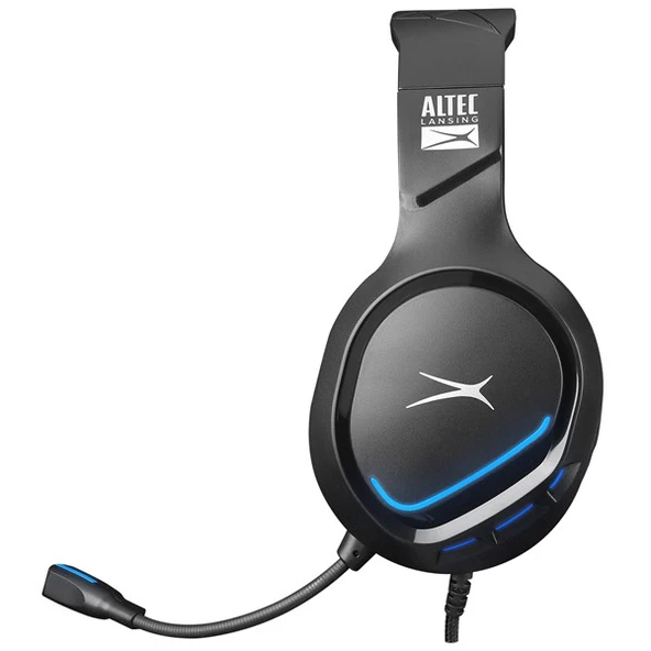 Altec Lansing ALGH9603 Siyah PS4/XBOX/Mobil Uyumlu USB 3.5mm Mavi Ledli Gaming Mikrofonlu Kulaklık - 3