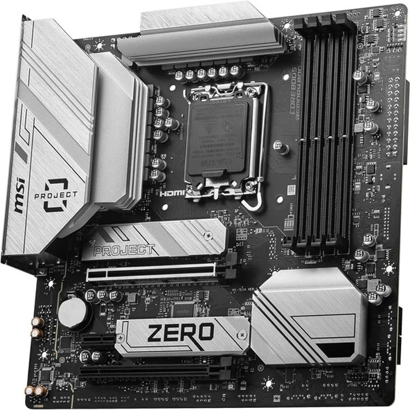 MSI B760M PROJECT ZERO WIFI-6E DDR5  HDMI-DP PCIE 4.0 1700P MATX - 3