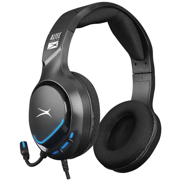 Altec Lansing ALGH9603 Siyah PS4/XBOX/Mobil Uyumlu USB 3.5mm Mavi Ledli Gaming Mikrofonlu Kulaklık - 2