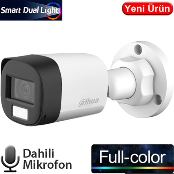DAHUA 2MP BULLET 3.6MM HAC-B1A21P-U-IL-A 20metre HDCVI Kamera Akıllı Işık-Sesli - 2