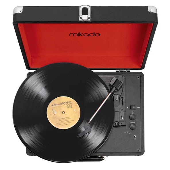 Mikado Nostalgia MN-P317 Siyah Pikap+Rca+Bluetooth Destekli Müzik Kutusu - Resim 2