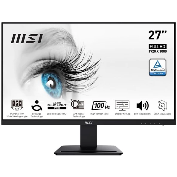 MSI 27" IPS MP273A 1MS 100HZ HDMI EV OFİS MONİTÖRÜ 1920X1080