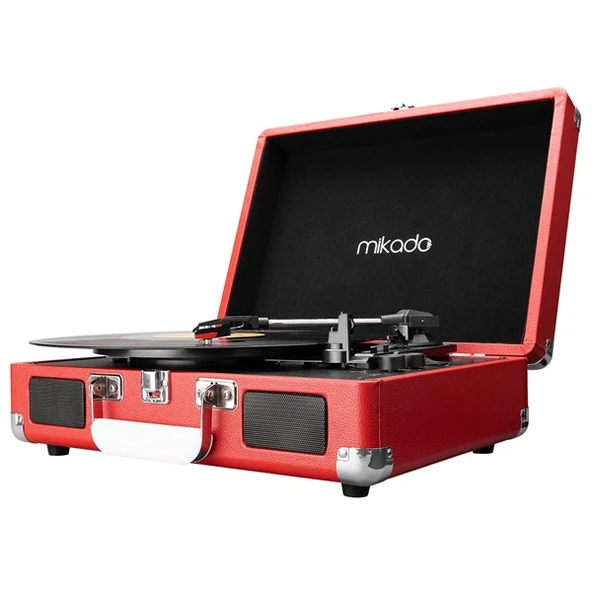 Mikado Nostalgia MN-P317 Kırmızı Pikap+Rca+Bluetooth Destekli Müzik Kutusu - 5