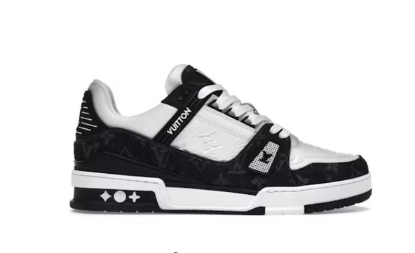 Louis Vuitton LV Trainer Siyah Beyaz Spor Ayakkabı - 1