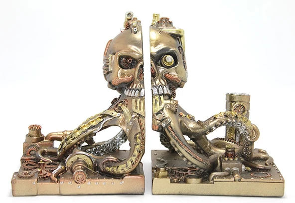 Steampunk Polyester Ahtapot Kitap Stoperi ürün görseli 1