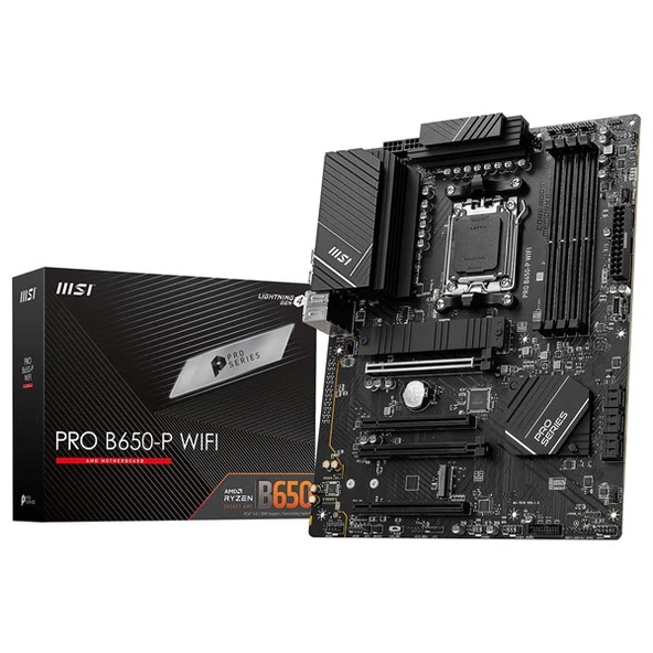 MSI PRO B650-P WIFI DDR5 HDMI DP PCIe 16X v4.0 AM5 ATX ürün görseli 1