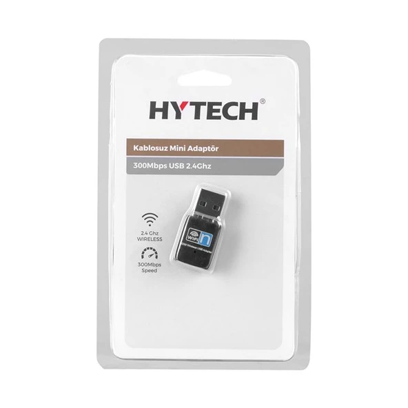 Hytech HY-300N N300 2.4GHz 2dBi Dahili Antenli Usb Kablosuz Mini Adaptör - 3