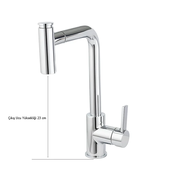 Venezia Kuantum Mix Spiralli Mutfak Evye Eviye Bataryası Krom - 3