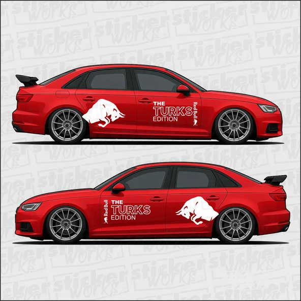 Red Bull The TURKS Edition Sticker  – Yan Gövde Sticker Seti - 2