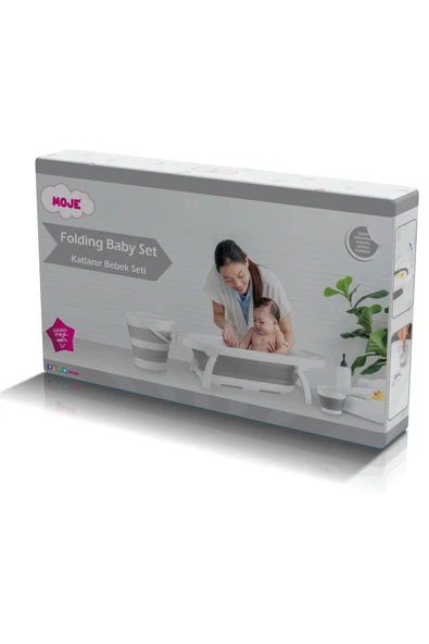 Moje Katlanır Küvet Seti Gri - 2