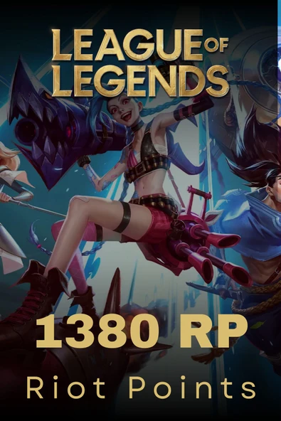 League Of Legends 1380 Rp Riot Points ürün görseli 1
