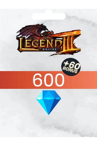 Legend Online 600 Elmas + 60 Bonus Gpay Elmas ürün görseli 1