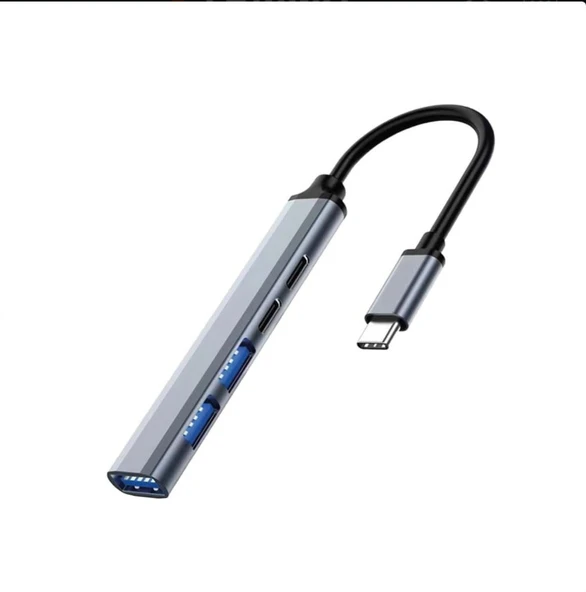 Type-C Girişli Tablet Ve Telefon Uyumlu 1 x USB 3.0 + 2 x USB 2.0 + 2 x Type-C Çevirici HUB