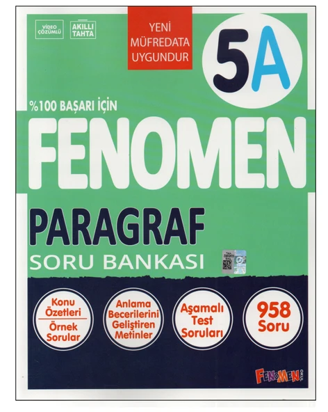 Fenomen 5.Sınıf 5A Paragraf Soru Bankası ürün görseli 1