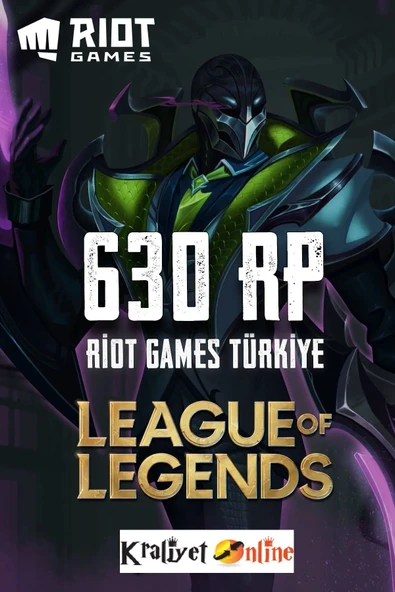 League of Legends 630 Riot Points-LOL 630 RP TR ürün görseli 1