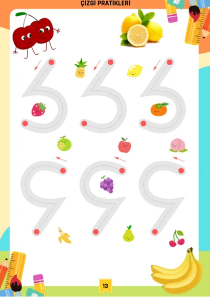 Çizgi Pratikleri YAZ-SİL Kitabı (2-6 Yaş) - 3
